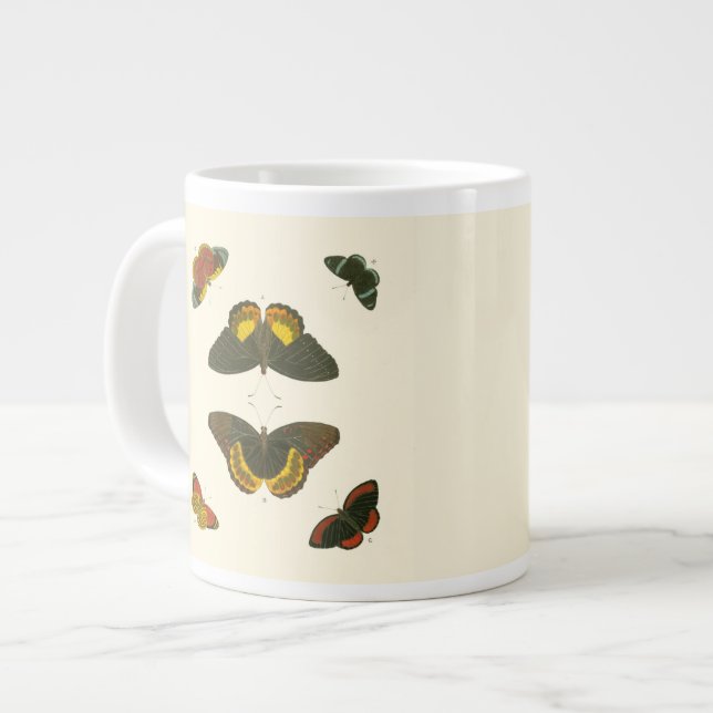 Helle Schmetterlinge von Pieter Cramer Jumbo-Tasse (Vorderseite Links)