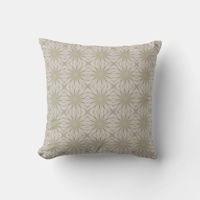 Helle Silver Christmas Stars Throw Kissen (Vorderseite)