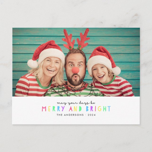 Helle Single Foto Holiday Postcard Postkarte (Vorderseite)