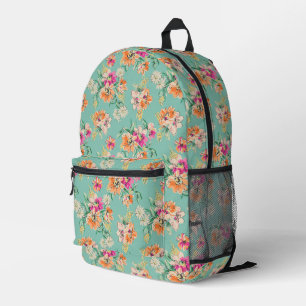 Helle Skizze Blumenmuster Bedruckter Rucksack