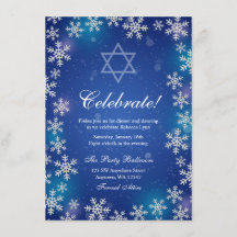 Helle Snowflake Blue Winter Bat Mitzvah Empfang