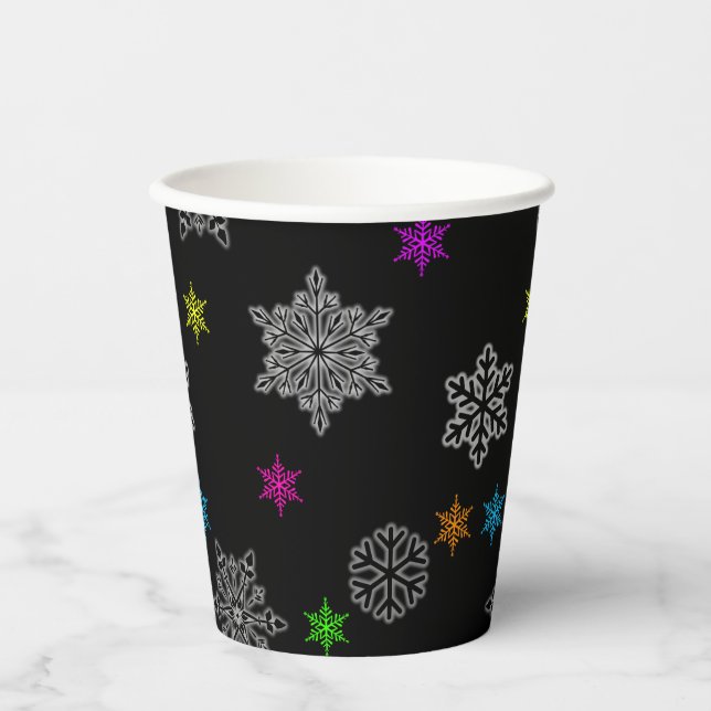 Helle Snowflake Party Cups - Set 2 Pappbecher (Vorderseite)