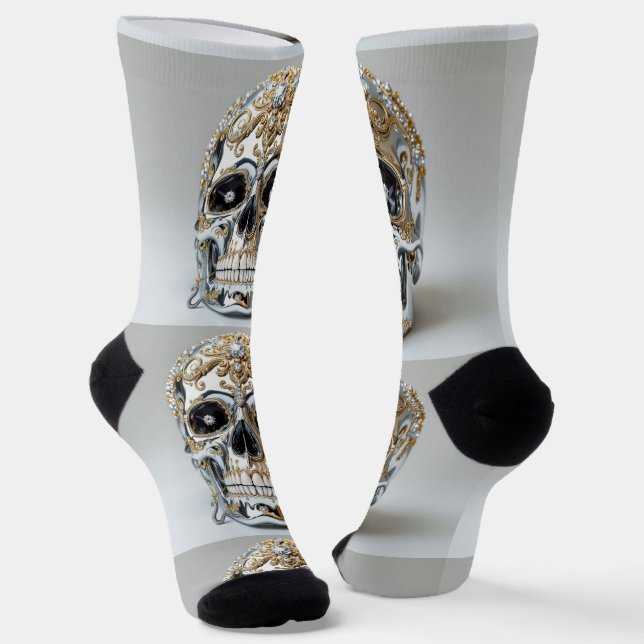 Helle Socken Totenkopf Bilder 0037637 (Gewinkelt)