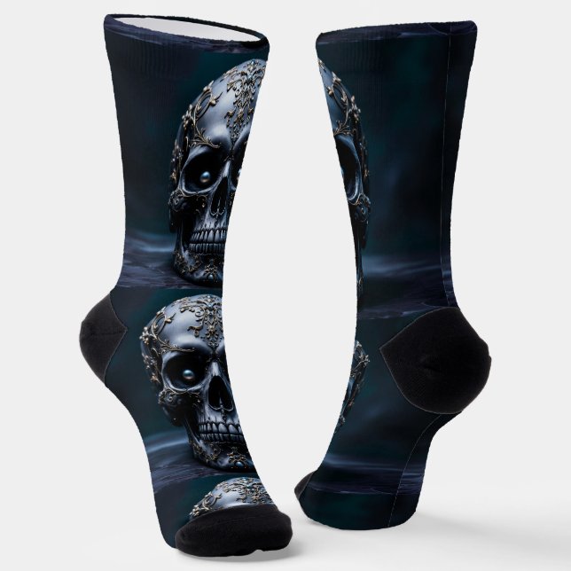 Helle Socken Totenkopf Bilder 0037641 (Gewinkelt)