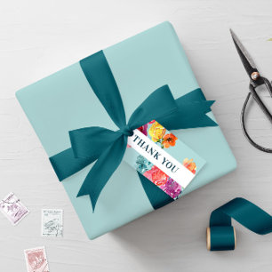 Helle Sommer bunt "Danke" Geschenktasten Geschenkanhänger