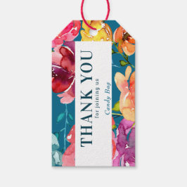 Helle Sommer farbenfrohe türkis Gastgeschenk Hochz Geschenkanhänger