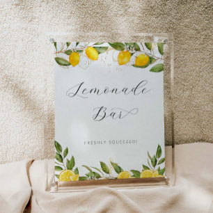 Helle Sommer-Lemon Baby Shower Lemonade-Bar Poster