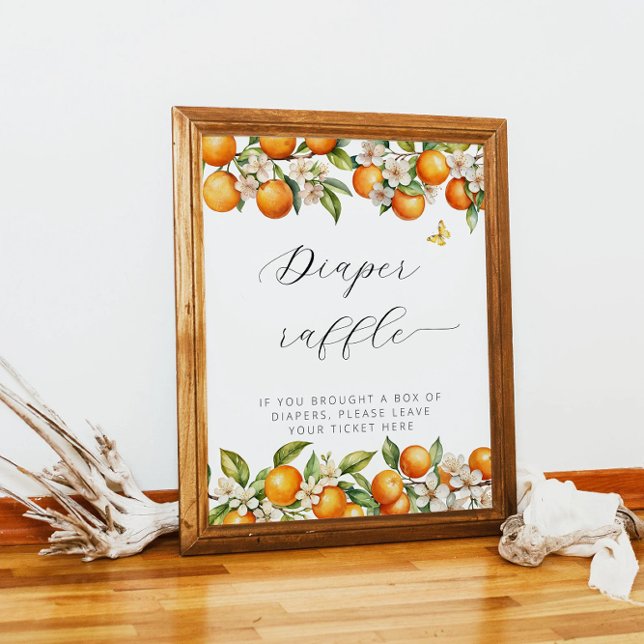 Helle Sommer Orangen Babydusche Windelwanne Poster (Von Creator hochgeladen)