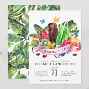 Helle Sommer Popsicle Baby Dusche Einladung