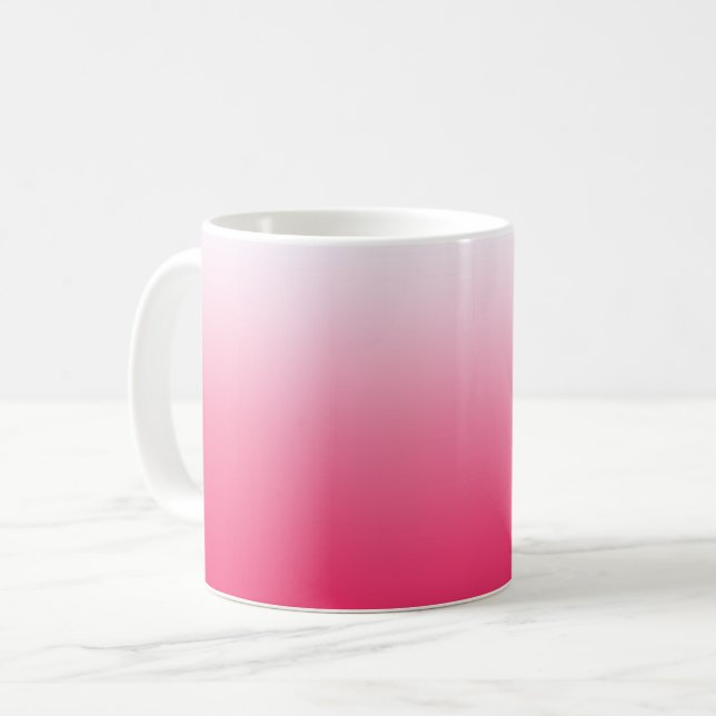 Helle Sommer Rot und Weiß Gradienten Ober Kaffeetasse (Vorderseite Links)