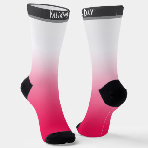 Helle Sommer Rot und Weiß Gradienten Ober Socken