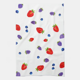 Helle Sommerbeeren-Wasserfarbe Geschirrtuch