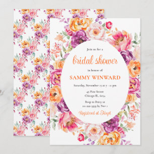 Helle Sommerblumen-Brautjunggesellinnenparty Einladung