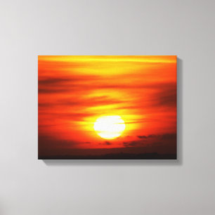 Helle Sonne bei Sonnenuntergang, Jersey Leinwanddruck