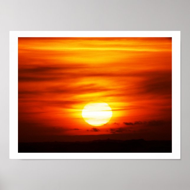 Helle Sonne bei Sonnenuntergang, Jersey Poster (Vorne)