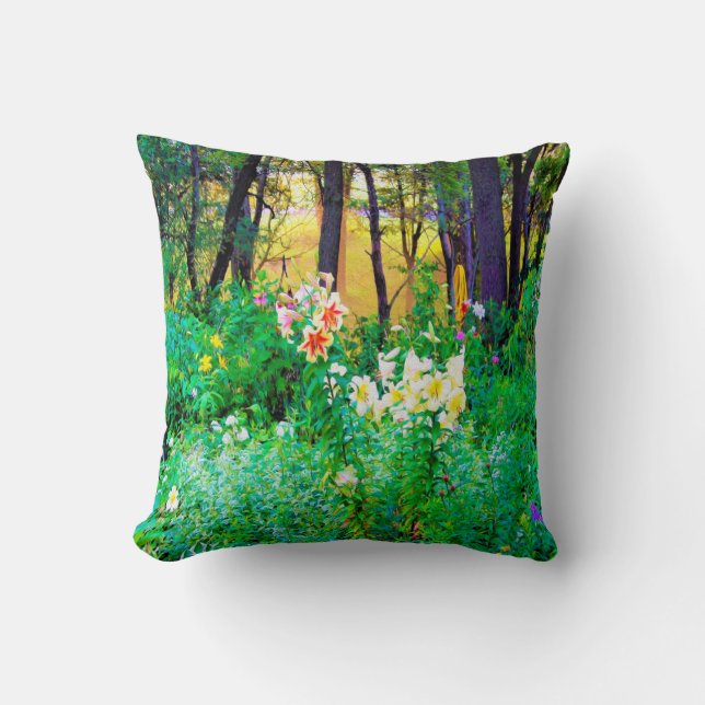 Helle Sonnenaufgänge mit Tree Lilis in meinem Rubi Kissen (Vorderseite)