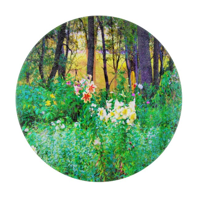 Helle Sonnenaufgänge mit Tree Lilis in meinem Rubi Schneidebrett (Vorderseite)