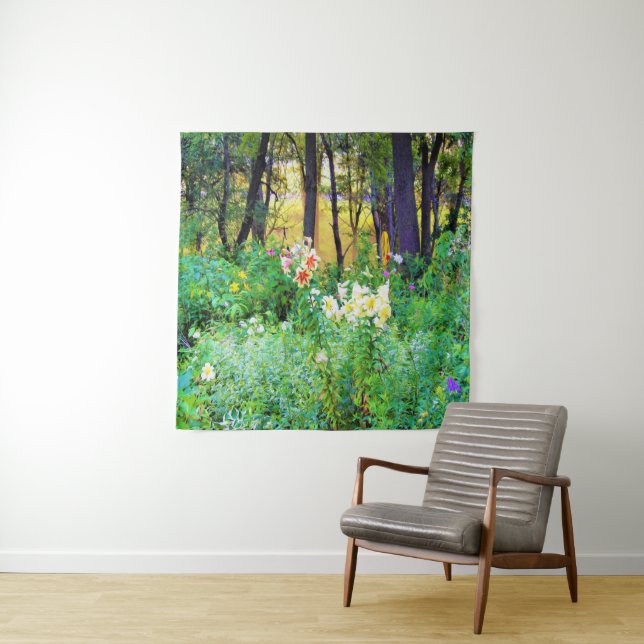 Helle Sonnenaufgänge mit Tree Lilis in meinem Rubi Wandteppich (Beispiel)