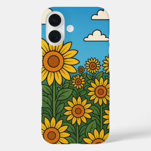 Helle Sonnenblume Feld iPhone / iPad Gehäuse 16 Hülle