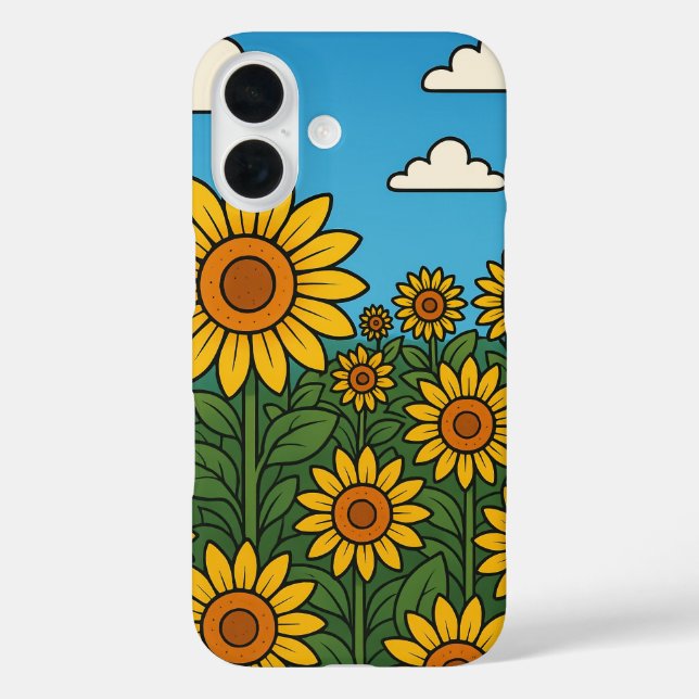 Helle Sonnenblume Feld iPhone / iPad Gehäuse Case-Mate iPhone Hülle (Rückseite)