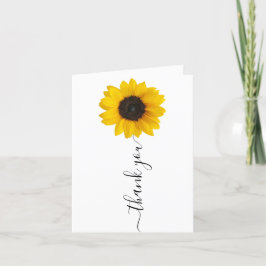 Helle Sonnenblume | Handschrift Dankeskarte