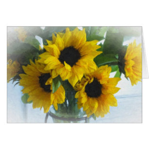 Helle Sonnenblume-Leere Karte