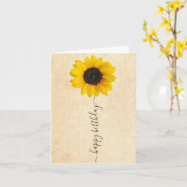 Helle Sonnenblume | Rustikale Geburtstagskarte Karte