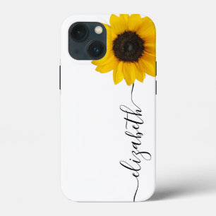 Helle Sonnenblume Script Stem Name iPhone Case