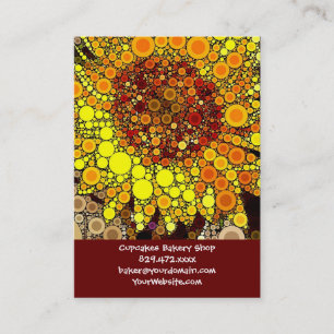 Helle Sonnenblumen Circle Mosaik Digital Art Print Visitenkarte