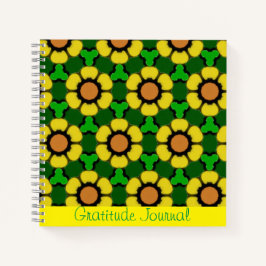 Helle Sonnenblumen Muster Dankeschön Journal Notizbuch