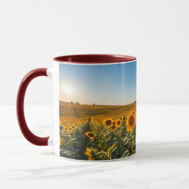 Helle Sonnenblumen-Tasse - fröhliches Blumengesche Tasse