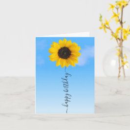 Helle Sonnenblumen und Blauer Himmel Geburtstagsgr Karte