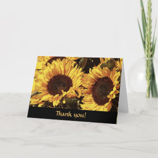 helle sonnige danken Ihnen Sonnenblumen Dankeskarte