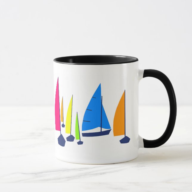 Helle sonnige Segelboote - Tasse (Rechts)