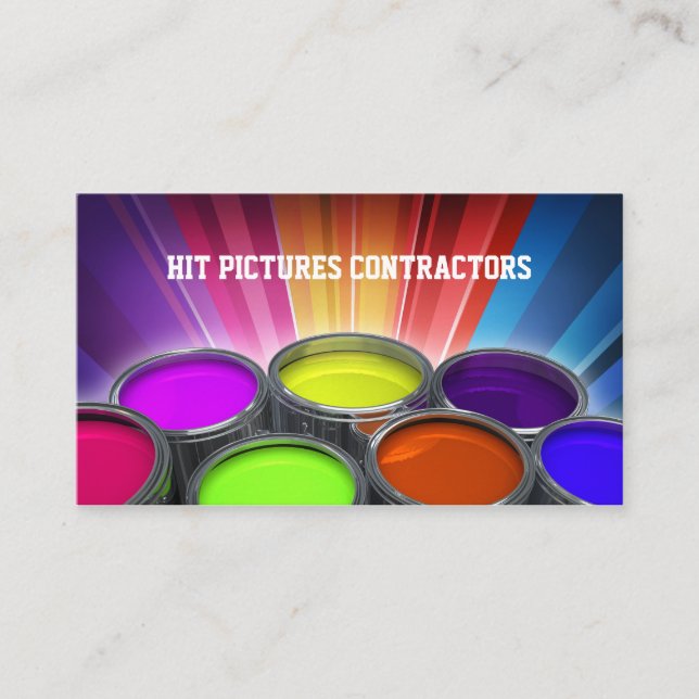 Helle Spritzen-Maler-Auftragnehmer-Bau-Karte Visitenkarte (Vorderseite)
