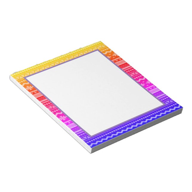 Helle Stammesdesign Notizblock (angewinkelt)