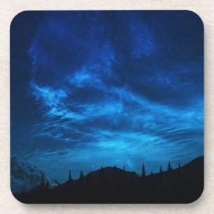 HELLE STERNE IN EINEM DUNKEN UND BLAUEN HIMMEL GETRÄNKEUNTERSETZER