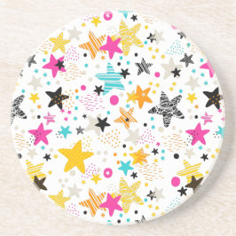 Helle Sterne und Punkte-Zwischenablage Getränkeuntersetzer