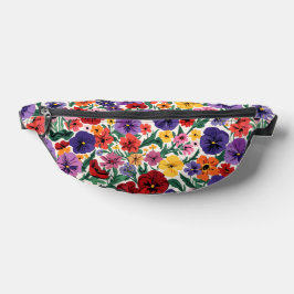 Helle Stiefmütterchen im Blumenmuster für den Früh Bauchtasche