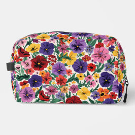 Helle Stiefmütterchen im Blumenmuster für den Früh Waschbeutel