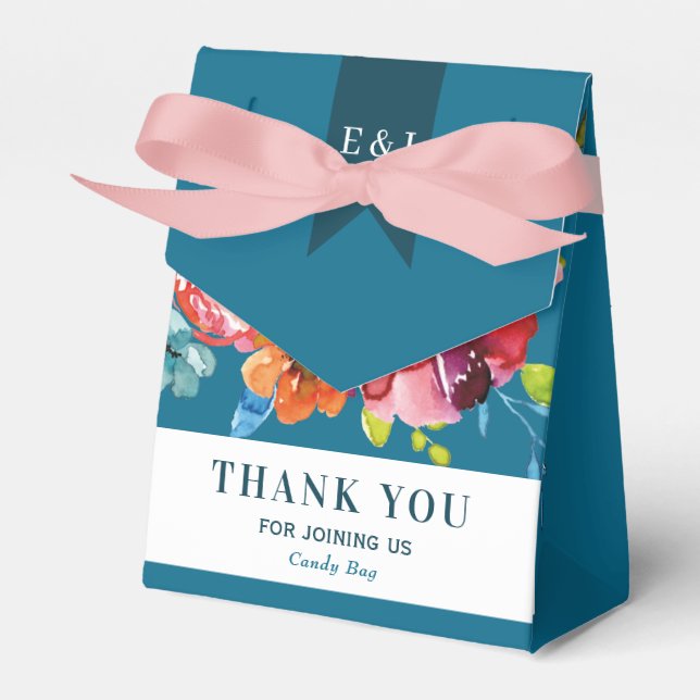 Helle Summer bunt Gastgeschenk Hochzeit Box Geschenkschachtel (Vorderseite)