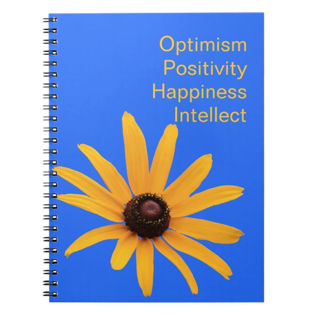 Helle Sun Yellow Petals auf Royal Blue Notizblock (Vorderseite)