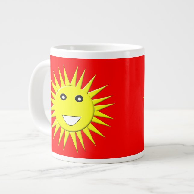 Helle Sunshine-Tasse Jumbo-Tasse (Vorderseite Links)