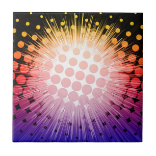 Helle Superheld-Pop-Kunst Fliese