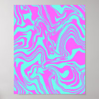 Helle Swirren Abstrakte Kunst in Rosa & Aquamarin
