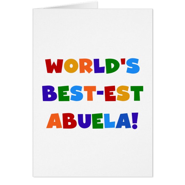 Helle T-Shirts des Gut-est Abuela der Welt Farb (Vorne)