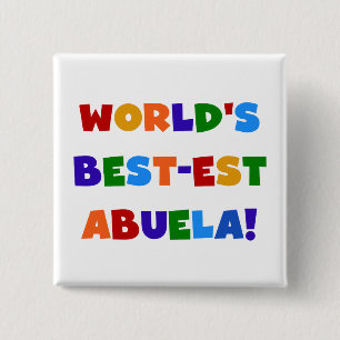 Helle T-Shirts des Gut-est Abuela der Welt Farb Button