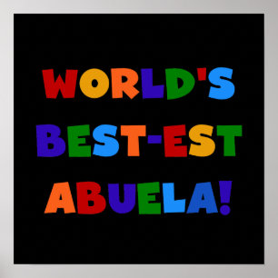 Helle T-Shirts des Gut-est Abuela der Welt Farb Poster