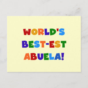 Helle T-Shirts des Gut-est Abuela der Welt Farb Postkarte