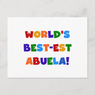 Helle T-Shirts des Gut-est Abuela der Welt Farb Postkarte